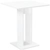 [en.casa] Tavolo con Piano Quadrato da Cucina Tavolo a Colonna da Bar per Sala da Pranzo Monolocale Angolo Cottura 65 x 65 x 78 cm - Bianco Lucido