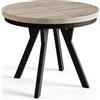 AlpiMeble Tavolo da Pranzo Rotondo Allungabile, 100-200 cm, Sonoma