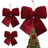 Generico Fiocchi di Velluto per Albero di Natale,Decorazione in Velluto per Albero di Natale | Fiocchi per Ghirlande,per Feste Natalizie Matrimoni Casa di Ghirlanda per Porta d'Ingresso