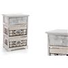Gicos Mobile cassettiera in Legno Bianca 3 cassetti Decorate Home 37 * 27 * 58 cm Shabby Chic ZIH-787768