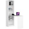 AKORD | Scrivania Smart | Scrivania + Libreria con 5 Ripiani | Al lavoro | In ufficio | A casa | Dimensioni d'ingombro 125 x 180 x 50 cm | Peso 37 kg |Bianco