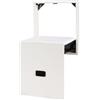 Sengfwin Sedia pieghevole da parete, pieghevole da parete, per il cambio delle scarpe, ultrasottile, per ingresso, sedia, sgabello, armadio, nascosto, 35,5 x 36,5 cm (bianco puro)