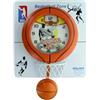 OISE ART STORE Trade Shop - Orologio da Parete 30x40cm con Palla Canestro Basket Effetto Pendolo Basketball