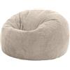 icon Classico Poltrona Sacco, Beige, Velluto a Coste, Pouf Poltrona con Riempimento Incluso, Pouf Sacco, Camera da Letto, Soggiorno, Mobili Soggiorno