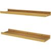 Vicco Scaffale a muro Linus, Legno, 60 x 4 cm Set di 2, per montaggio a parete per superfici di appoggio flessibili negli ambienti domestici