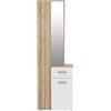 AVANTI TRENDSTORE Lola - Guardaroba completo in legno laminato con specchio, comó e vano con bastone appendiabito e ripiani. Disponibile in due colorazioni. Dimensione LAP 64,2x196x34,1 cm