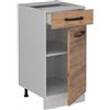 Vicco Mobiletto base per cucina R-Line, Rovere dorato, 40 cm senza piano di lavoro, per la libera combinazione all'interno di sistemi cucina modulari