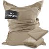 Lumaland Sitzsack Classic XXL All-in-One Set | Gigante Sitzsack XXL con cordino e rivestimento per interni ed esterni | Poltrona con imbottitura EPS sicura all'interno - Rivestimenti facili da