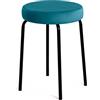 Avalon Sgabello Jolly moderno in velluto per arredo interno dim. 39 x 51cm - Colore Turquoise