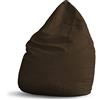 Lumaland Poltrona Sacco Puff Luxury Comfortline 220 lt Riempimento Innovativo Cuciture rinforzate Marrone