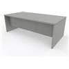 Tickoffice Scrivania 70/80 120 140 160 180 ufficio e casa camera porta pc gaming pannellata in legno made in italy stabile e robusta (180 x 80 cm, Grigio)