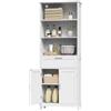 eSituro Mobile da Bagno Indipendente con 3 Vani, 1 Cassetto e Armadietto, Ripiani Regolabili, Unità Stoccaggio Corridoio/Cucina, 30x60x160 cm, Bianco