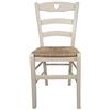 Sedam Srl Sedia Cuore, in Legno Massello, Vari Colori e Sedute disponibili, Alta Qualità (Avorio, Paglia),0RDINE MINIMO 2 SEDIE