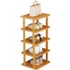 Generic Scarpiera verticale a 5/7/8 livelli, scarpiera stretta in legno per piccoli spazi, torre di scarpe alta per ingresso, armadio, angolo, porta, stoccaggio scarpe salvaspazio, impilabile libero