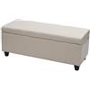 Mendler Panca contenitore elegante Kriens ecopelle 114x45x45cm - avorio