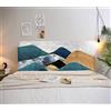 Treer Copertura Per Testiera Letto Singolo, Copri Fodera per Testiera, Stile Astratto Elastica Antipolvere Copritestata Matrimoniale Letto Copertura - All-Inclusive (Montagne,200cm)