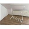 Ikea Rigga Stand Appendiabiti, Plastica, Bianco, 113x26x6 cm