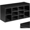 tectake® Scarpiera Ingresso, Portascarpe con Cuscino, Scarpiera Legno, Panca, Mobile Ingresso, Contenitore Scarpe, Armadio Scarpe, Armadio Salvaspazio, 103,5x48x30 cmi - Nero/Nero