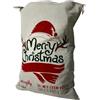 Generico Sacco per Regali di Natale in Juta Decorato con Chiusura Coulisse Sacca di Babbo Natale 70 x 50 cm sotto Albero