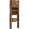 vidaXL Mobile Lavatrice Legno Antico 64x24x190 cm in Legno Multistrato, mobiletto per lavatrice, armadio lavanderia, mobiletto per il bagno