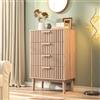 HFASD Cassettiera con 4 cassetti, 60 cm di larghezza, in legno, sottile, per camera da letto, soggiorno, corridoio, ufficio, organizer, 60 x 34 x 91 cm