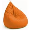 chilly pilley Poltrona a Sacco Poltrona a Sacco Cuscino da Seduta in Ecopelle per Interni ed Esterni Cuscino da Giardino Cuscino da Pavimento per Bambini e Adulti (85 x 65 Arancione)