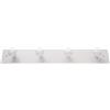 Valdomo 134/02 Appendiabiti a Muro, Faggio, Bianco, 52x6x6.8 cm