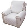 FANSU Copripoltrona Relax Reclinabile Elettrica Universale, 1 Posto Copripoltrona Reclinabile Coprisedile con Fascia Elastica, Fodere per Poltrona Lavabile (Bianco)