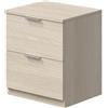 Arreditaly Comodino Con 2 Cassetti Per Camera Da Letto Cameretta Ragazzi Studio Ingresso Comò Settimino Zona Notte 38 x 33,5 x 45 cm Cm (Rovere)