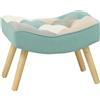Totò Piccinni SGABELLO con gambe in legno di faggio Multicolore Design Patchwork (Sgabello, Patchwork Sky)