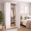 Linea Azzurra Armadio in Legno Nobilitato Melaminico con 2 Ante 2 Ripiani e Asta Appendiabiti Made in Italy 210x91x52cm Guardaroba per Camera da letto, Soggiorno, Ingresso
