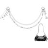 NBEADS Set di Ciondoli per Borse 4in 1, Ciondoli per Borse con Fiocco da 418mm Eleganti Ciondoli per Borse Graziosi Accessori per Borse, Portachiavi Fai da Te, Accessori per Borse da Donna