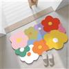 Chickwin Tappetino da Bagno Assorbente in Diatomite, Forma Petalo Colorato Tappetini per Bagno Antiscivolo Tappetino Bagno Asciugatura Rapida Tappetini Bagno Tappeto Bagno (Colorato,50x80cm)