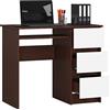 BDW Scrivania per computer con 3 cassetti e un cassetto estraibile per la tastiera. Un tavolo per desktop o laptop, scrivania per scuola e ragazzi 90x77x50