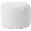 chilly pilley Sgabello Poggiapiedi Impermeabile Pouf A Sacco Con Imbottitura Eps Cuscino Per La Seduta Pouf Rotondo Per Bambini E Adulti Ampia Scelta Di Colori (Bianco)