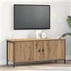 HETFTJN Mobile Porta TV in Rovere Artigianale Beige per Soggiorno Moderno, Unità con 2 Porte e Ampio Spazio, Legno Ingegnerizzato Opaco, Dimensioni 102x35x45 cm Design Rettangolare Elegante