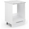 Vicco Mobile per forno da incasso Fame-Line, Bianco lucido, 60 cm, PL Marmo, per la combinazione con altri moduli della serie Fame-Line