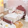 YNYHTER Lettino imbottito per bambini, 90 x 200 cm, letto singolo con testiera, struttura con rete a doghe, con testiera regolabile in altezza e rete a doghe, senza materasso (rosso-C, 90 x 200 cm)