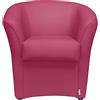 Totò Piccinni Poltrona POZZETTO Imbottita Artigianale in Ecopelle Design Made in Italy (Fucsia)