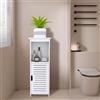 LANTUS Mobiletto portaoggetti per WC, armadio da bagno stretto, laterale, 26 x 20 x 75 cm, bianco