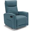 REDÒKASA Poltrona relax manuale Londra, reclinabile manualmente, 3 diverse posizioni, design moderno, seduta ergonomica, tessuto idrorepellente (Petrolio)