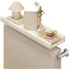 JLLEIZYZ Copri Termosifone, Mensola Adesiva, Materiale in Legno Massello, Resistente e Non Facile da Deformare, Adatto per Soggiorno e Camera da Letto(White,60x12cm/24x4.7in)