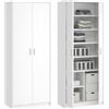 KUBUTKU Armadio multiuso armadio per documenti con 2 ante e 8 scomparti libreria armadio per ufficio armadio domestico 180x74x35cm (Bianco)