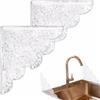 Generico Scudo Antischizzi per Doccia | Scudo Angolare Trasparente Adesivo | Paraspruzzi in Acrilico 25 X 22 Cm | per Hotel Bagno Dormitorio Appartamento Area Acqua Bagno Lavello