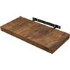 WOLTU Mensola da Muro Scaffale Libreria a Parete Decorazione per Cucina, Bagno, Camera da Letto, Ufficio, Soggiorno 40x23x3.8cm Marrone Vintag RG9372hov