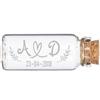 Wanapix | Bomboniera Personalizzata | Bottiglia dei Desideri Personalizatta | Mini Bottiglia con Messaggio | Vetro Inciso | Segnaposto Matrimonio | 3ø x 7,2 cm| Iniziali