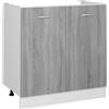 vidaXL Mobiletto "Lyon" Grigio Sonoma 80x46x81,5 cm
