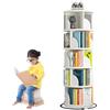 LVRUIEDS Libreria Girevole, Libreria Angolare Piccola Per Piccoli Spazi, Scaffale Per Libreria Da Terra A 4 Livelli, Scaffale Per Libri Stretto In Legno Per Camera Da Letto, Soggiorno(bianca,5 layers