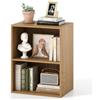 SOARS Libreria a 2 Cubi, Ripiano Mobile con 5 Posizioni Regolabili, Libreria 2 Livelli con Tappetini Antiscivolo e Adesivi per Fori delle Viti, Adatto per Studio, Soggiorno e Cucina (Naturale,1)