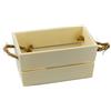 Doni Bomboniere Matrimonio 10PZ Cassettina in Legno con Manici Porta Confetti Caramelle Comunione Cresima Anniversari Idea Regalo Miele Segna Posto Piantina Fiori. Corda Idee Complete Originali